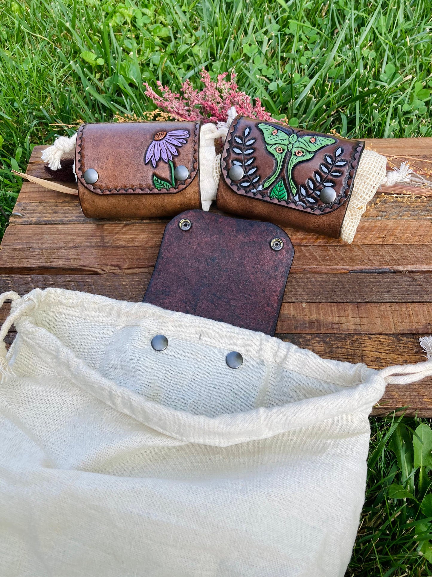 Foraging Bag: Luna Moth & Flower