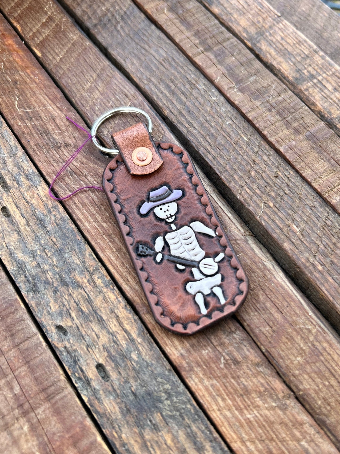 Keychain: Skeleton Banjo (Ready to Ship)