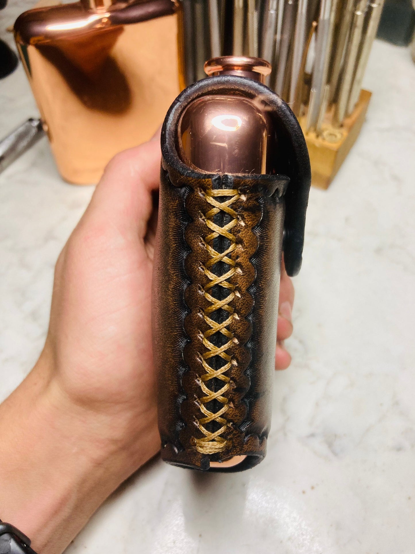 Flask: Tooled Border