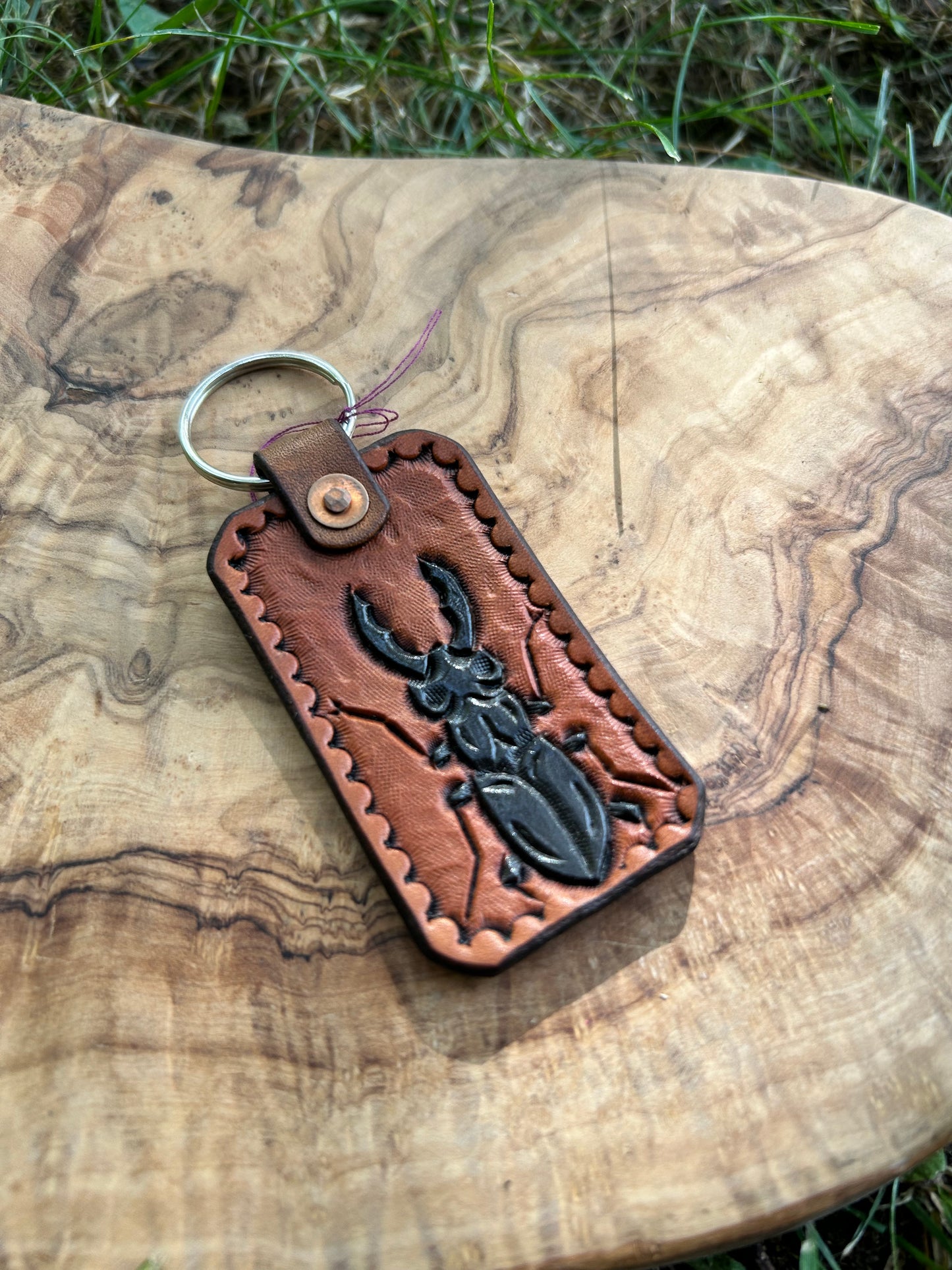 Stag Beetle Keychain -Ready to Ship