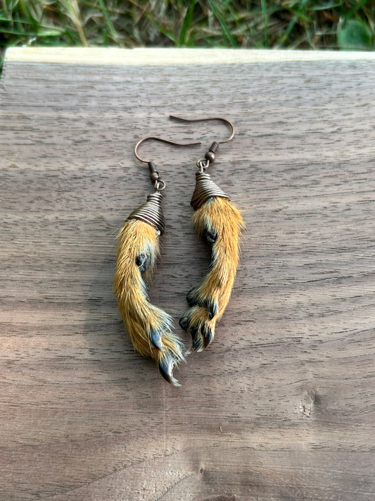 Squirrel Feet Earrings -Ready to Ship