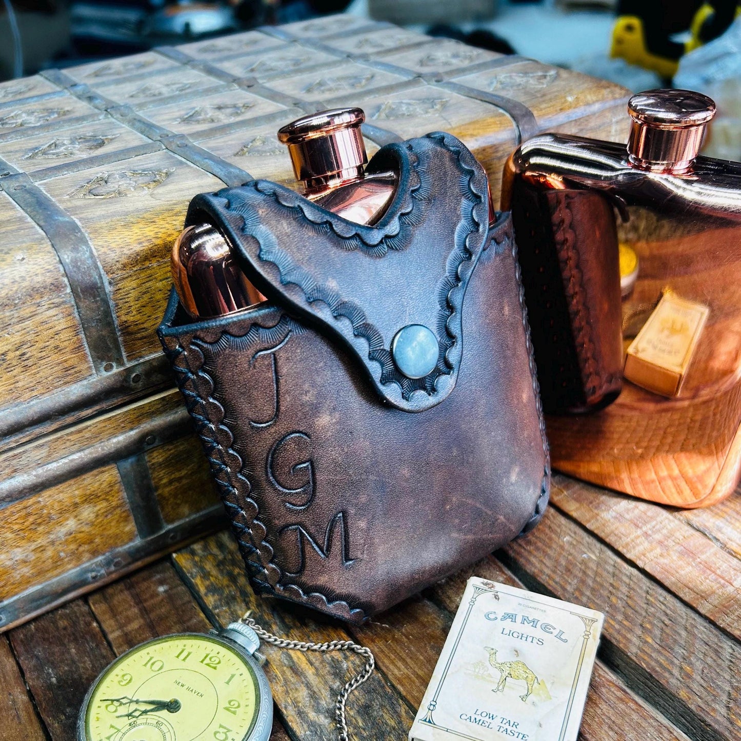 Flask: Tooled Border